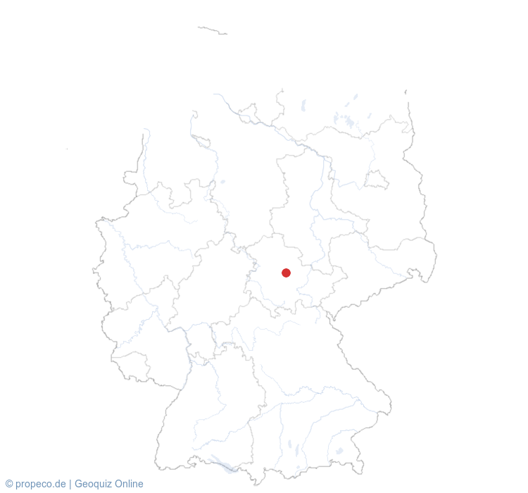 Эрфурт auf der Karte vom GEOQUIZ eingezeichnet