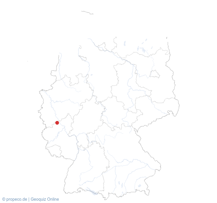 Bad Neuenahr-Ahrweiler auf der Karte vom GEOQUIZ eingezeichnet