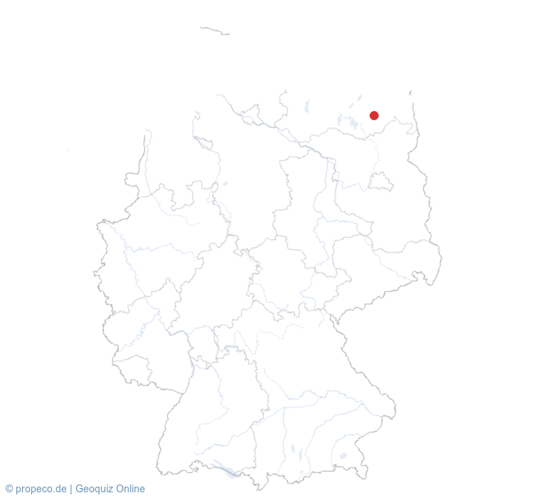 Нойбранденбург auf der Karte vom GEOQUIZ eingezeichnet