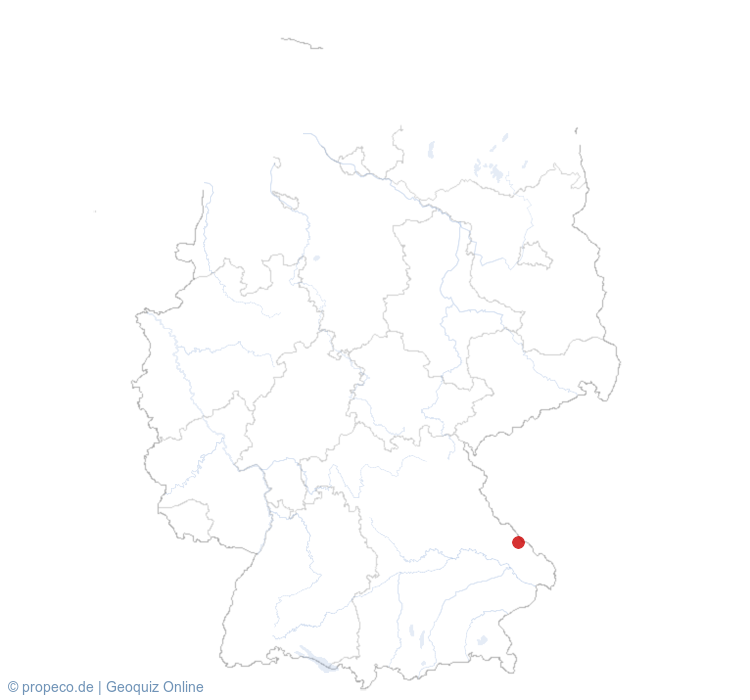 Großer Arber auf der Karte vom GEOQUIZ eingezeichnet